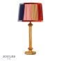 Joules Hardwick Table Lamp Wood and Matt Antique Brass With Shade