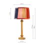Joules Hardwick Table Lamp Wood and Matt Antique Brass With Shade