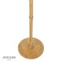 Joules Hardwick Floor Lamp Wood and Matt Antique Brass With Shade