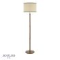 Joules Hardwick Floor Lamp Dark Wood and Matt Antique Brass With Shade