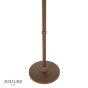 Joules Hardwick Floor Lamp Dark Wood and Matt Antique Brass With Shade