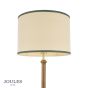 Joules Hardwick Floor Lamp Dark Wood and Matt Antique Brass With Shade