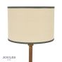 Joules Hardwick Floor Lamp Dark Wood and Matt Antique Brass With Shade
