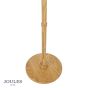 Joules Hardwick Floor Lamp Wood and Matt Antique Brass With Shade