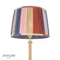 Joules Hardwick Floor Lamp Wood and Matt Antique Brass With Shade