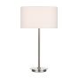Tuscan Table Lamp Satin Chrome With Shade