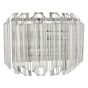Tuvalu 2 Light Wall Light Glass & Polished Chrome