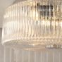 Twyman 4 Light Bathroom Ceiling Light Polished Chrome and Ribbed Glass IP44