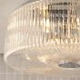 Twyman 4 Light Bathroom Ceiling Light Polished Chrome and Ribbed Glass IP44