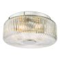 Twyman 3 Light Bathroom Ceiling Light Polished Chrome and Ribbed Glass IP44
