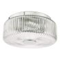 Twyman 3 Light Bathroom Ceiling Light Polished Chrome and Ribbed Glass IP44