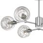 Tyka 6 Light Semi-Flush Polished Chrome and Glass