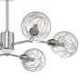 Tyka 6 Light Semi-Flush Polished Chrome and Glass