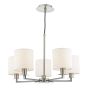 Tyler 5 Light Armed Pendant Satin Nickel With Shade