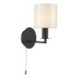 Tyler Wall Light Matt Black With Shade
