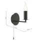 Tyler Wall Light Matt Black Bracket Only