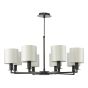 Tyler 8 Light Armed Pendant Matt Black With Shade