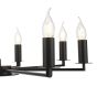 Tyler 8 Light Armed Pendant Matt Black Fitting Only