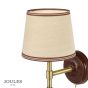 Joules Upton Wall Light Matt Red and Matt Antique Brass With Shade