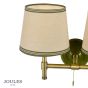 Joules Upton 2 Light Wall Light Matt Green and Matt Antique Brass With Shade