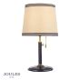 Joules Upton Table Lamp Matt Blue and Matt Antique Brass With Shade