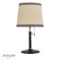 Joules Upton Table Lamp Matt Blue and Matt Antique Brass With Shade