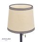 Joules Upton Table Lamp Matt Blue and Matt Antique Brass With Shade