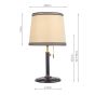 Joules Upton Table Lamp Matt Blue and Matt Antique Brass With Shade