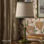 Joules Upton Table Lamp Matt Green and Antique Brass With Shade