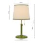 Joules Upton Table Lamp Matt Green and Antique Brass With Shade