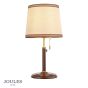 Joules Upton Table Lamp Matt Red and Matt Antique Brass With Shade