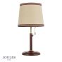 Joules Upton Table Lamp Matt Red and Matt Antique Brass With Shade