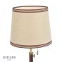Joules Upton Table Lamp Matt Red and Matt Antique Brass With Shade
