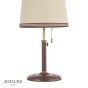 Joules Upton Table Lamp Matt Red and Matt Antique Brass With Shade