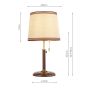 Joules Upton Table Lamp Matt Red and Matt Antique Brass With Shade