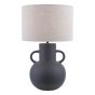 Urn Ceramic Table Lamp Black With Shade