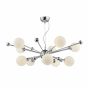 Ursa 10 Light Pendant Polished Chrome Opal Glass