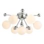 Ursa 7 Light Flush Polished Chrome and Opal Glass