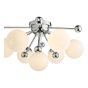 Ursa 7 Light Flush Polished Chrome and Opal Glass