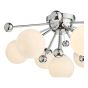 Ursa 7 Light Flush Polished Chrome and Opal Glass