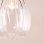 Valora Pendant Antique Bronze and Ribbed Glass