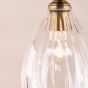 Valora Pendant Antique Bronze and Ribbed Glass