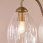 Valora 5 Light Pendant Antique Bronze and Ribbed Glass