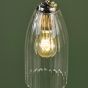 Valora 6 Light Cluster Pendant Polished Nickel and Ribbed Glass