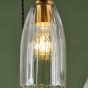 Valora 6 Light Cluster Pendant Antique Bronze and Ribbed Glass