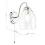 Valora Wall Light Polished Nickel and Ribbed Glass