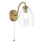 Valora Wall Light Antique Bronze and Ribbed Glass