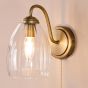 Valora Wall Light Antique Bronze and Ribbed Glass