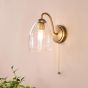 Valora Wall Light Antique Bronze and Ribbed Glass