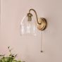 Valora Wall Light Antique Bronze and Ribbed Glass